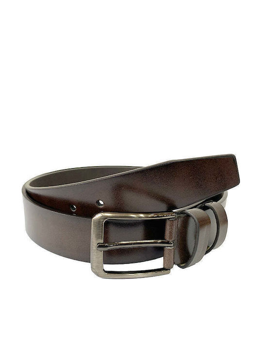 Men's Belt from Artificial Leather Brown