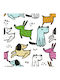 Giovanni Bottigelli Τραπεζομάντηλο Μουσαμας Dogs 140x140εκ.