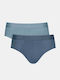 Herren Slips Sky blue/navy 2Packung
