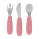 Petite & Mars Baby Cutlery Set made of Silicone for 12+ months Pink 2pcs
