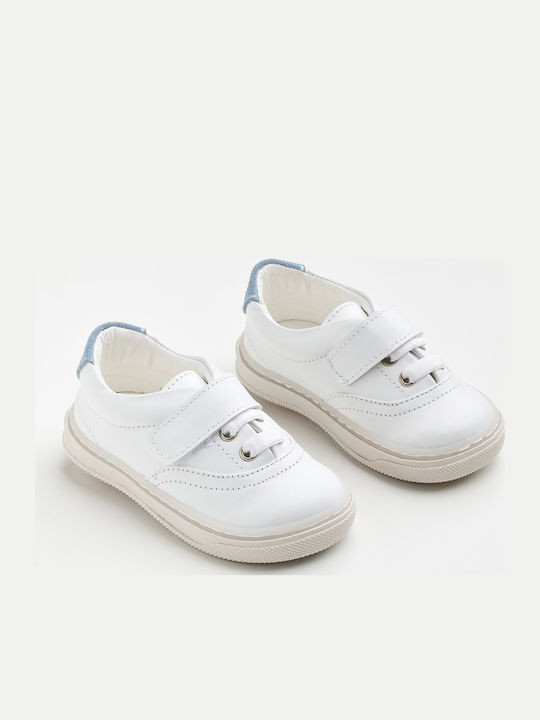 Ever Kid Papuci boteza din piele Sneakers Alb