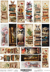 Craftistico Ριζόχαρτο Decoupage 30x40cm Λαμπάδας Βιβλία