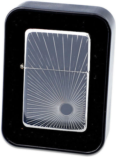 Feuerzeug Öl Stein Silber Sun Metallisches Geschenkbox 3042