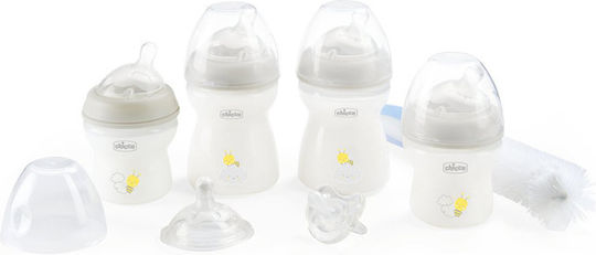Chicco Plastic Baby Bottle Set Anti-Colic with Silicone Nipple Transparent 150ml
