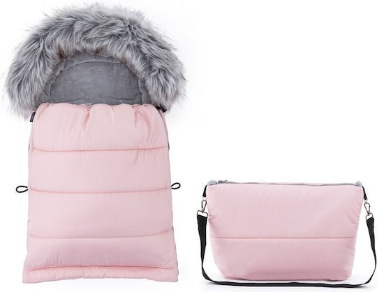 Feedo Universal Sac de picioare pentru cărucior Impermeabil Roz 100x48εκ.