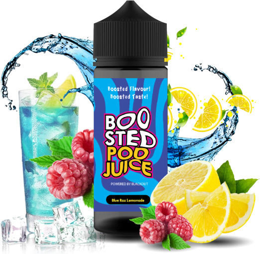 Blackout Boosted Pod Juice Blue Raz Lemonade 24/120ml