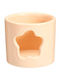 Next Candle Holder suitable for Tealights Ceramic in Orange Color 7.5x6.5x7.5cm 1pcs