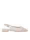 Damen Ballerinas Slingback Mit Riemen Beige