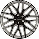 Car Wheel Hubcaps Versaco Dakar Nc Black Silver 14" 3d Metal Logo Seat 4 Pieces