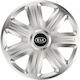 Car Wheel Hubcaps Versaco Comfort 15" Silver 3d Metal Logo Kia 4 Pieces