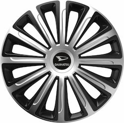 Car Wheel Hubcaps 13" Trend Silver & Black Cbx 3d Metal Logo Daihatsu 4 Pieces Car Wheel Hubcaps 13" Trend Silver & Black Cbx 3d Metal Logo Daihatsu 4 Pieces