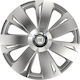 Car Wheel Hubcaps Versaco Energy Rc Silver 14" 3d Metal Logo Fiat 4 Pieces