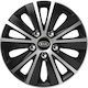 Car Wheel Hubcaps Versaco Paris Black Chrome Silver Bolts 13" 3d Metal Logo Kia 4 Pieces
