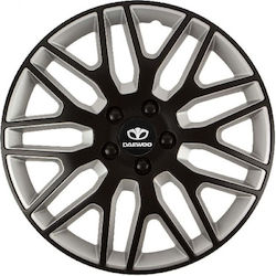 Car Wheel Hubcaps Versaco Dakar Black Silver Black Bolts 14" 3d Metal Logo Daewoo 4 Pieces Car Wheel Hubcaps Versaco Dakar Black Silver Black Bolts 14" 3d Metal Logo Daewoo 4 Pieces