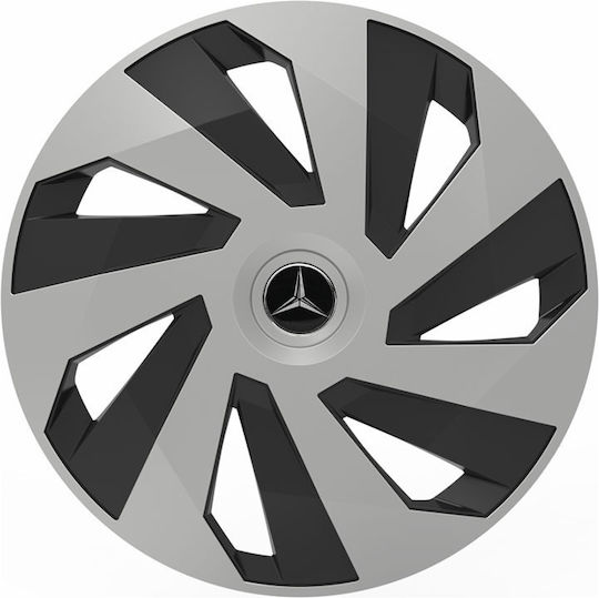 Тасии Трохов Автомобилни Versaco Vector Хромирани Черни 14" Сигма 3d Метална Mercedes 4 Броя