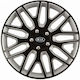 Car Wheel Hubcaps Versaco Dakar Nc Black Silver 14" 3d Metal Logo Kia 4 Pieces