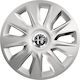 Car Wheel Hubcaps Versaco Stratos 13" Silver Chrome Rings 3d Metal Logo Alfa Romeo 4 Pieces