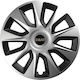 Car Wheel Hubcaps Versaco Stratos Chrome Black 13" 3D Metal Logo Seat 4 Pieces