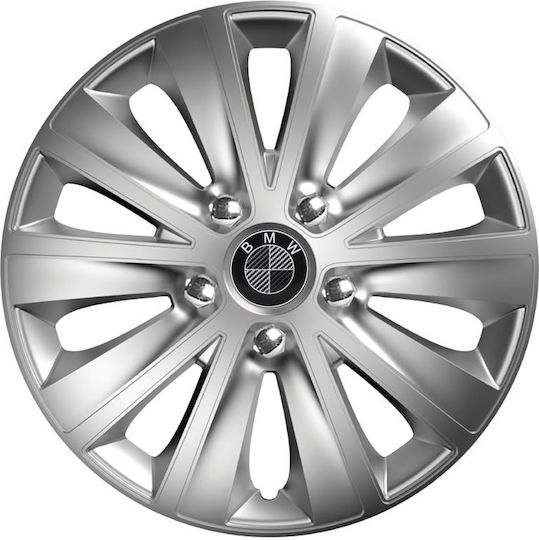 Тасии Трохове Автомобилни Versaco Rapide Nc Хром 14" Сигнал 3d Метален Bmw Карбон 4 Броя