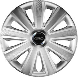 Car Wheel Hubcaps Versaco Aviator 15" Carbon Ch...