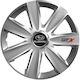 Car Wheel Hubcaps Versaco Carbon Gtx 14" 3d Metal Logo Subaru 4 Pieces