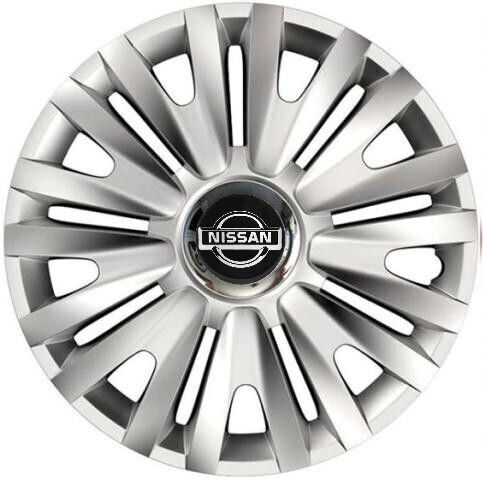 Τάσια Τροχών Αυτοκινήτου Versaco Royal Rc 15" Σήμα 3d Μεταλλικό Nissan 4 Τεμάχια