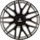 Car Wheel Hubcaps Versaco Dakar Black Silver Black Bolts 14" 3d Metal Logo Renault 4 Pieces