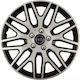 Car Wheel Hubcaps Versaco Dakar Nc Silver Black 14" 3d Metal Logo Opel 4 Pieces