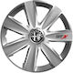 Car Wheel Hubcaps Versaco Carbon Gtx 14" 3d Metal Logo Alfa Romeo 4 Pieces