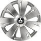 Car Wheel Hubcaps Versaco Energy Rc Silver 13" 3d Metal Logo Mitsubishi 4 Pieces