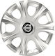 Car Wheel Hubcaps Versaco Impulse Silver 13" 3d Metal Logo Volvo 4 Pieces