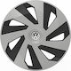 Тасии Троховe Автомобилни Versaco Vector Хромирани Черни 15" С 3d Метален Емблема Vw 4 Броя