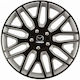Car Wheel Hubcaps Versaco Dakar Nc Black Silver 14" 3d Metal Logo Mazda 4 Pieces