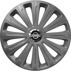 Car Wheel Hubcaps Versaco 14" Trend Rc Graphite Chrome Rings Cbx 3d Metal Logo Nissan 4 Pieces Car Wheel Hubcaps Versaco 14" Trend Rc Graphite Chrome Rings Cbx 3d Metal Logo Nissan 4 Pieces