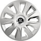 Car Wheel Hubcaps Versaco Stratos 13" Silver Chrome Rings 3D Metal Logo Honda 4 Pieces