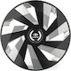 Car Wheel Hubcaps Versaco Stratos 13" Vector Black Chrome Rings 3d Metal Logo Daewoo 4 Pieces