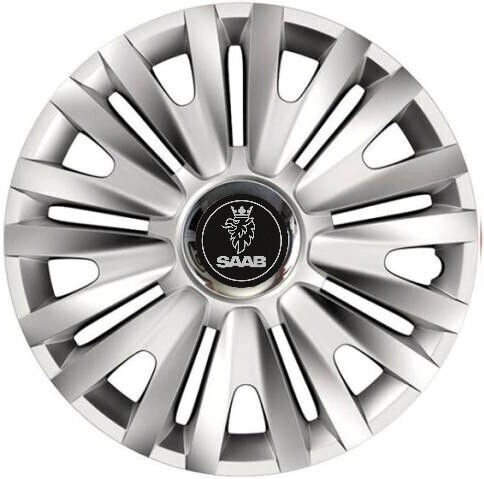 Car Wheel Hubcaps Versaco Royal Rc 14" 3d Metal Logo Saab 4 Pieces
