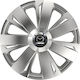 Car Wheel Hubcaps Versaco Energy Rc Silver 14" 3d Metal Logo Mazda 4 Pieces