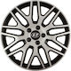 Car Wheel Hubcaps Versaco 13" Dakar Silver Blac...