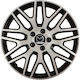Car Wheel Hubcaps Versaco 14" Dakar Silver Blac...