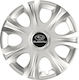 Car Wheel Hubcaps Versaco Impulse Silver 16" 3d Metal Logo Subaru 4 Pieces