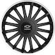 Car Wheel Hubcaps Versaco 15" Crystal So Black Cbx 3d Metal Logo Chevrolet 4 Pieces