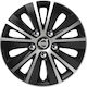 Car Wheel Hubcaps Versaco Paris Black Chrome Silver Bolts 14" 3d Metal Logo Volvo 4 Pieces