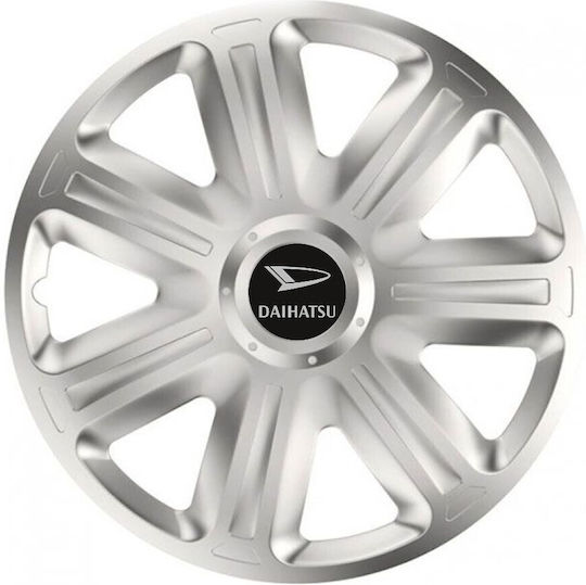 Тасии За Автомобилни Джанти Versaco Comfort 14" Сребристи С 3d Метален Емблема Daihatsu 4 Броя