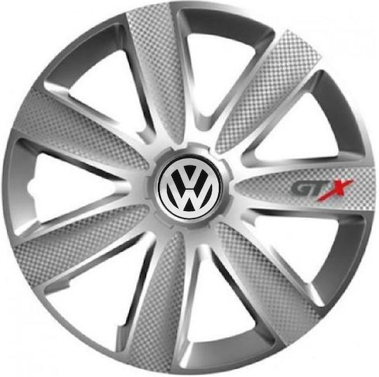 Тасии Трохове Автомобилни Versaco Carbon Gtx 14" Сигнал 3d Метален Vw 4 Броя