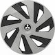 Car Wheel Hubcaps Versaco Vector Chrome Black 14" 3d Metal Logo Mitsubishi 4 Pieces