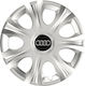 Car Wheel Hubcaps Versaco Impulse Silver 15" 3d Metal Logo Audi 4 Pieces