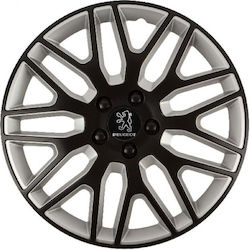 Car Wheel Hubcaps Versaco Dakar Black Silver Bl...