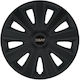 Car Wheel Hubcaps Versaco Aviator Carbon Black 15" 3d Metal Logo Seat 4 Pieces