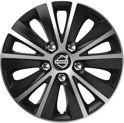 Car Wheel Hubcaps Versaco Rapide Nc Black Chrome Silver Bolts 14" 3d Metal Logo Volvo 4 Pieces Car Wheel Hubcaps Versaco Rapide Nc Black Chrome Silver Bolts 14" 3d Metal Logo Volvo 4 Pieces